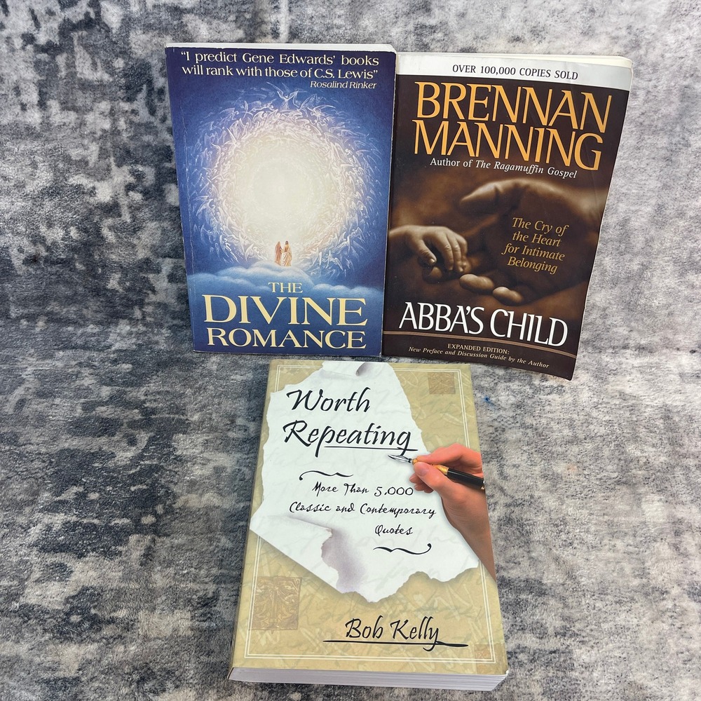 Christian Book Lot Worth Repeating Gene Edwards Brennan Manning‎ 3pk Lot